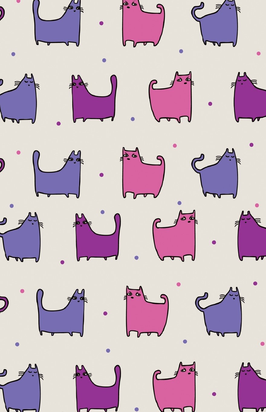 Bullet Journal For Cat Lovers - Funny Cat Pattern Purple Rain: Graph Design - 162 Numbered Pages With 150 Graph Style Grid Pages, 6 Index Pages and 2 ... X 8.5 Size (Bullet Graph Journal, Band 26) Self-help
