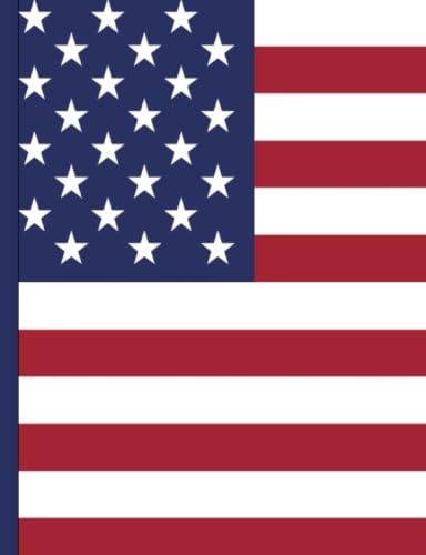 Patriotic American Flag Composition Book: Wide Ruled, 200+ Pages, Perfect for School or Work, as a Notebook, Journal, or Diary Self-help