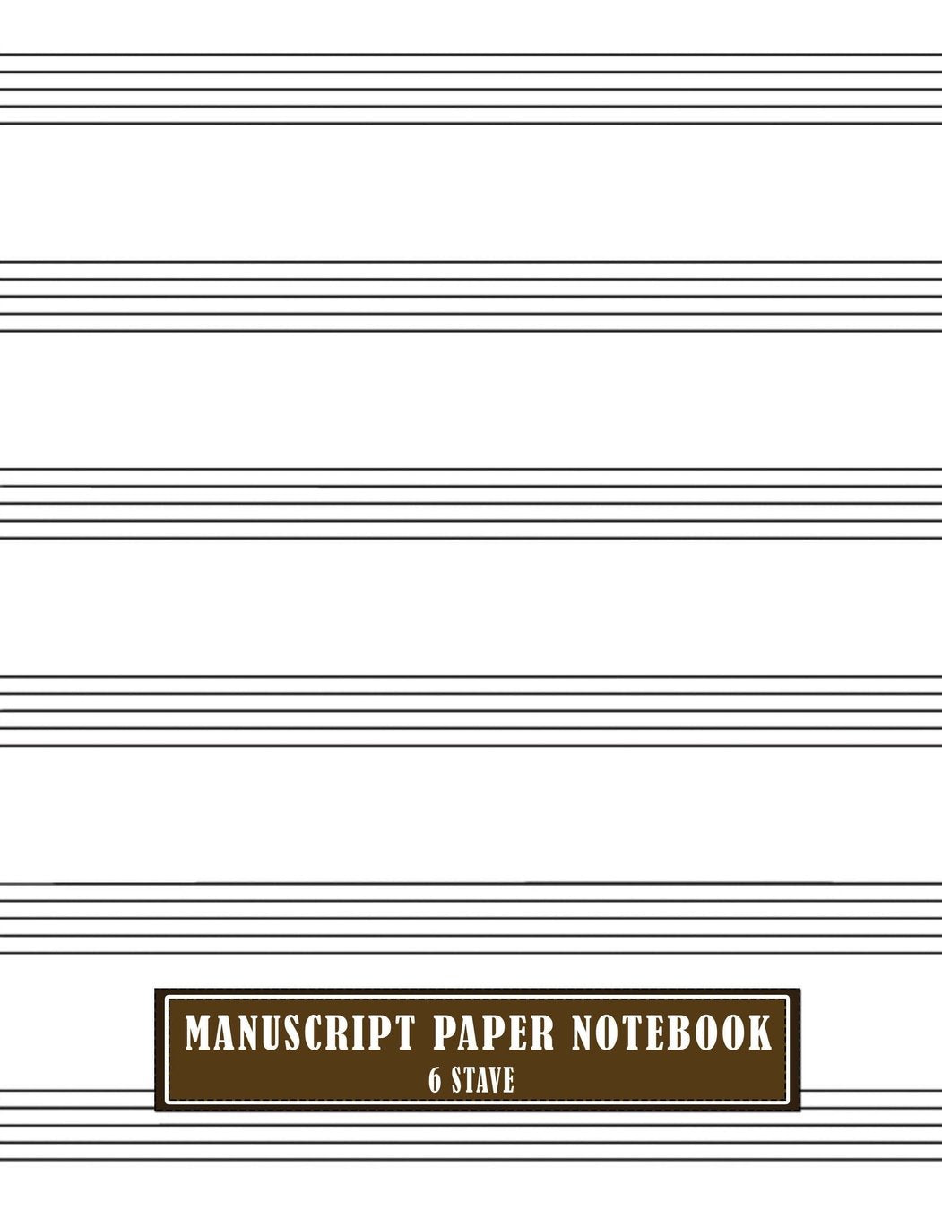 Manuscript Paper Notebook 6 Stave: A4, 100 Pages, Large Music Composition Juornal Notebook (Manuscript Paper Notebooks, Band 3) Arts & Music