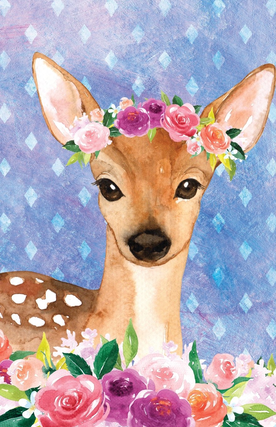 Bullet Journal For Animal Lovers Female Deer In Flowers: 162 Numbered Pages With 150 Dot Grid Pages, 6 Index Pages and 2 Key Pages in Easy To Carry 5.5” X 8.5” Size. (Dot Bullet Journal, Band 54) Self-help