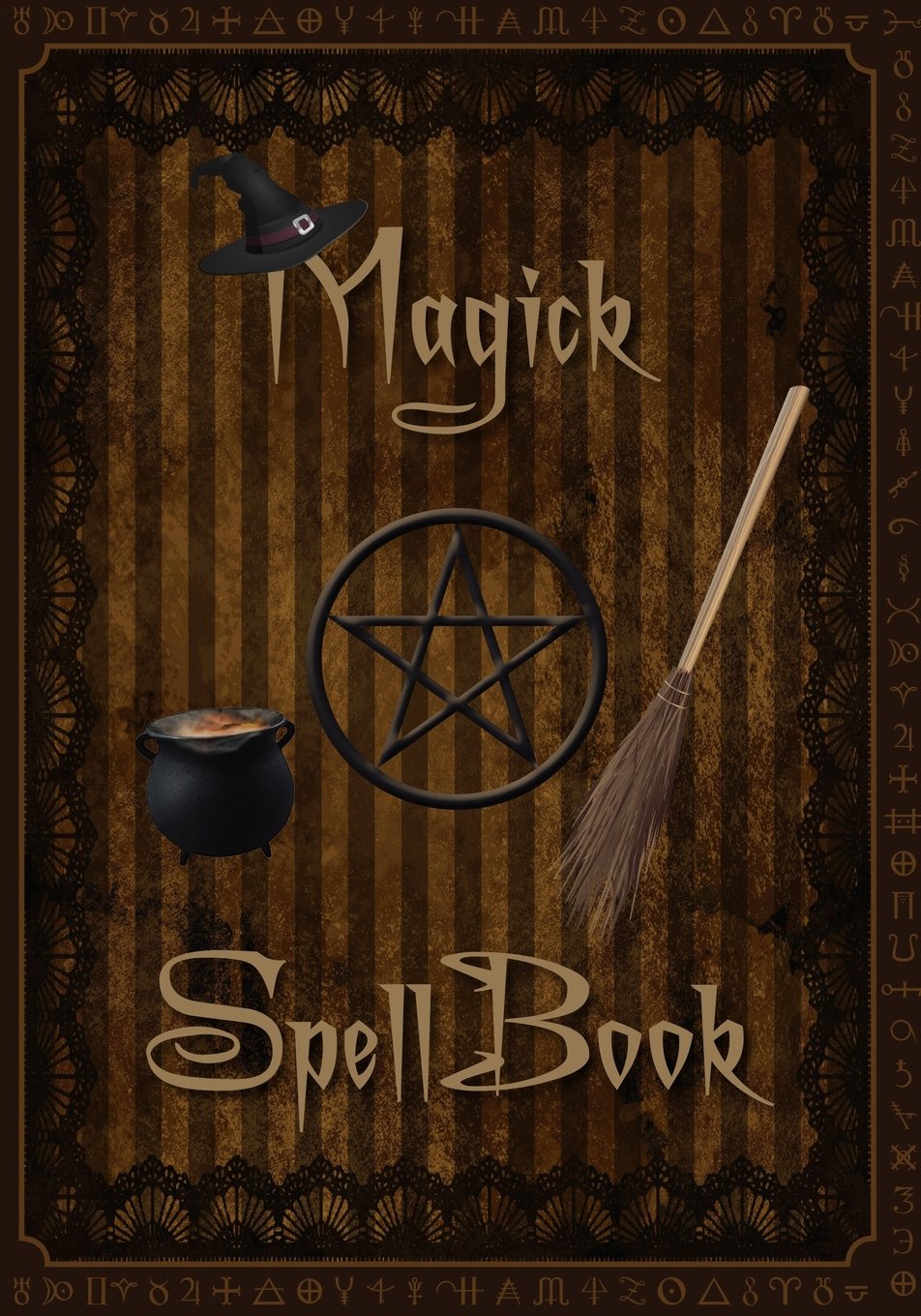 Magick Spell Book: Attractive Witchcraft inspired 100 page full colour design personal Journal/BOS/Spellbook/Notebook (My Journal Series, Band 9) Religion & Esotericism