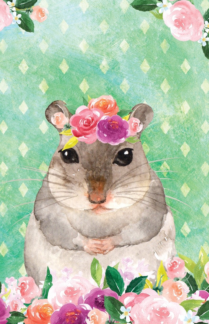 Journal Notebook For Animal Lovers Hamster In Flowers: 162 Lined and Numbered Pages With Index Blank Journal For Journaling, Writing, Planning and Doodling. (Lined Journal Notebook, Band 75) Self-help