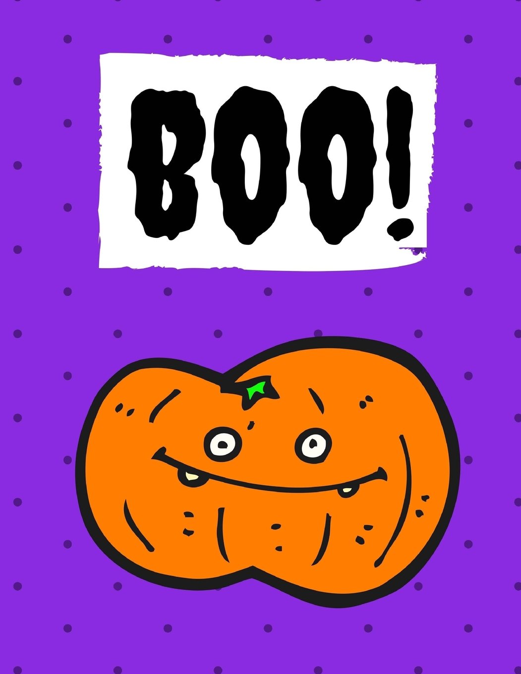 Boo!: Halloween Notebook, Journal, Diary / 100 Pages College Ruled, Bright Purple (Halloween Notebooks) Non-fiction