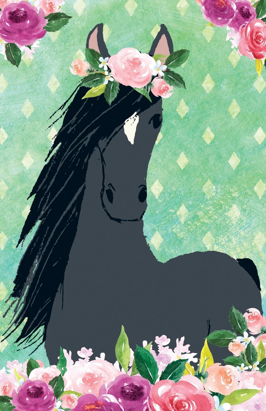 Journal Notebook For Horse Lovers Black Beauty In Flowers: Blank Journal To Write In, Unlined For Journaling, Writing, Planning and Doodling, For ... Carry Size (Journal Notebook Plain, Band 57) Self-help
