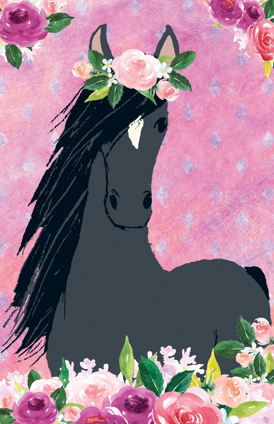 Journal Notebook For Horse Lovers Black Beauty In Flowers: Blank Journal To Write In, Unlined For Journaling, Writing, Planning and Doodling, For ... Carry Size (Journal Notebook Plain, Band 58) Self-help