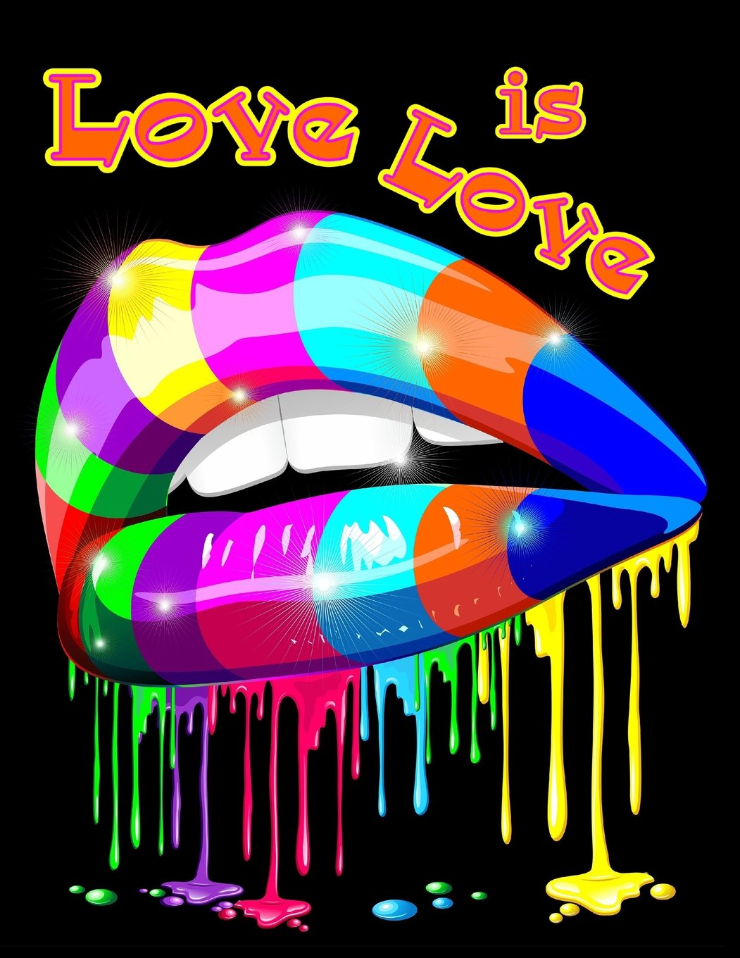 Love is Love: 365 Lined Pages, Journal, Diary, Notebook, Undated Daily Planner, Large Size Book 8 1/2" x 11" Lifestyle