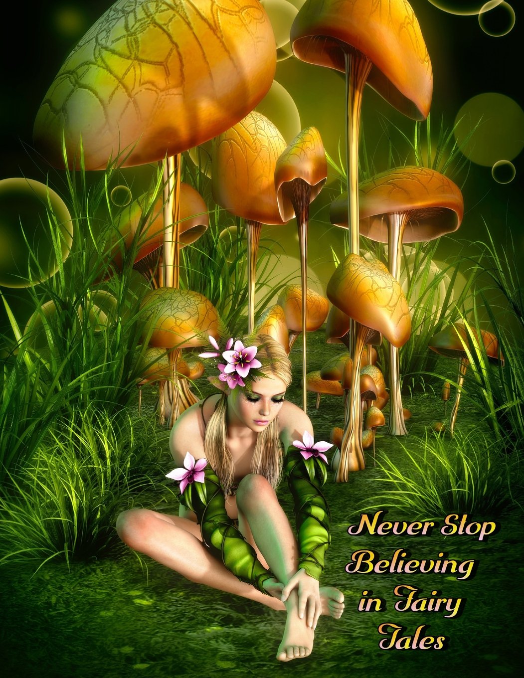 Never Stop Believing in Fairy Tales: 365 Lined Pages, Journal, Diary, Notebook, Undated Daily Planner, Large Size Book 8 1/2" x 11" Lifestyle
