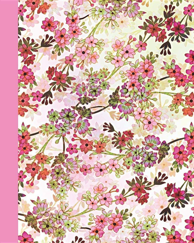 Journal: Field of Flowers (Pink and Green) 8x10 - LINED JOURNAL - Writing journal with blank lined pages (8x10 Flowers Lined Journal Series) Lifestyle