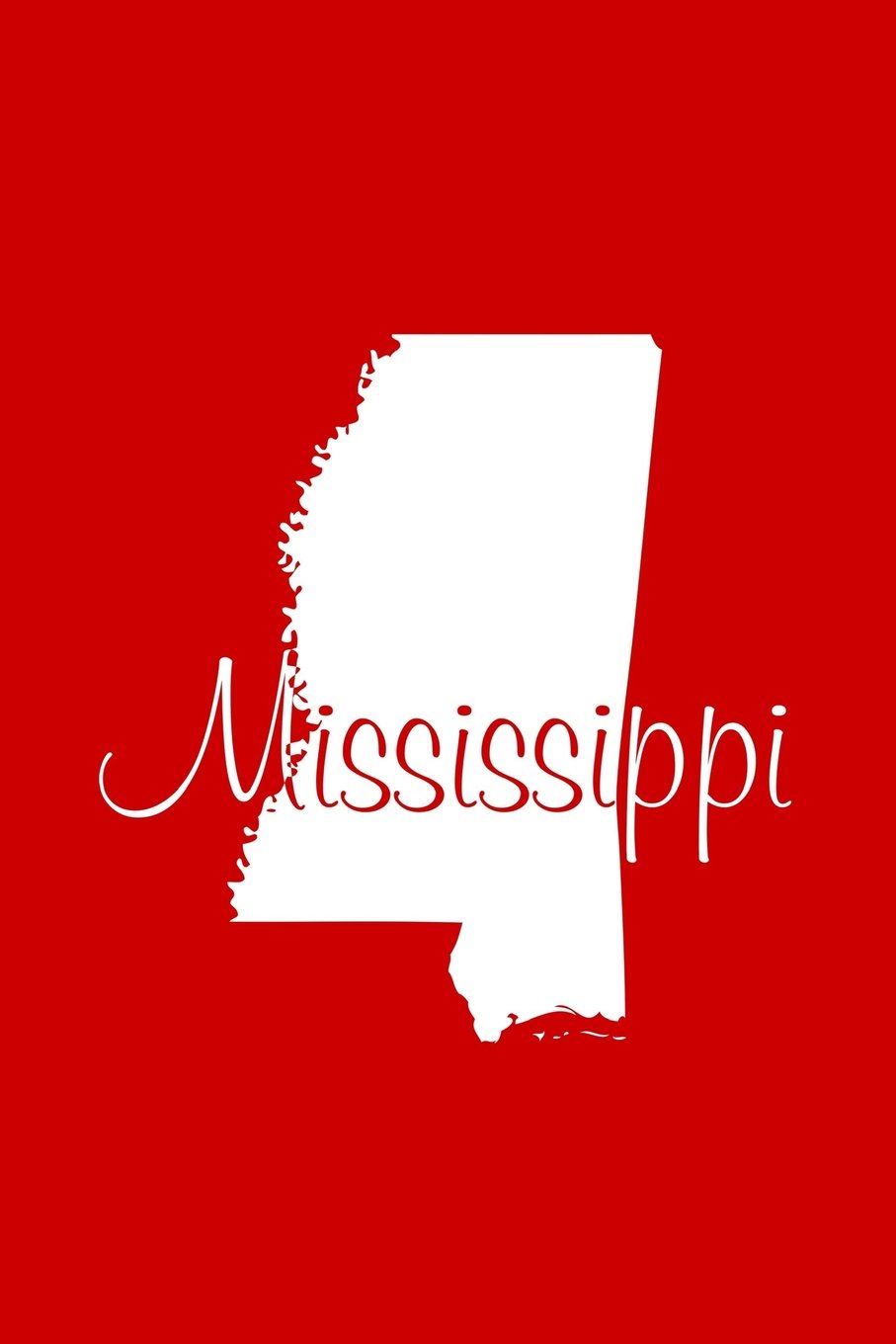 Mississippi - Red Lined Notebook with Margins: 101 Pages, Medium Ruled, 6 x 9 Journal, Soft Cover Travel