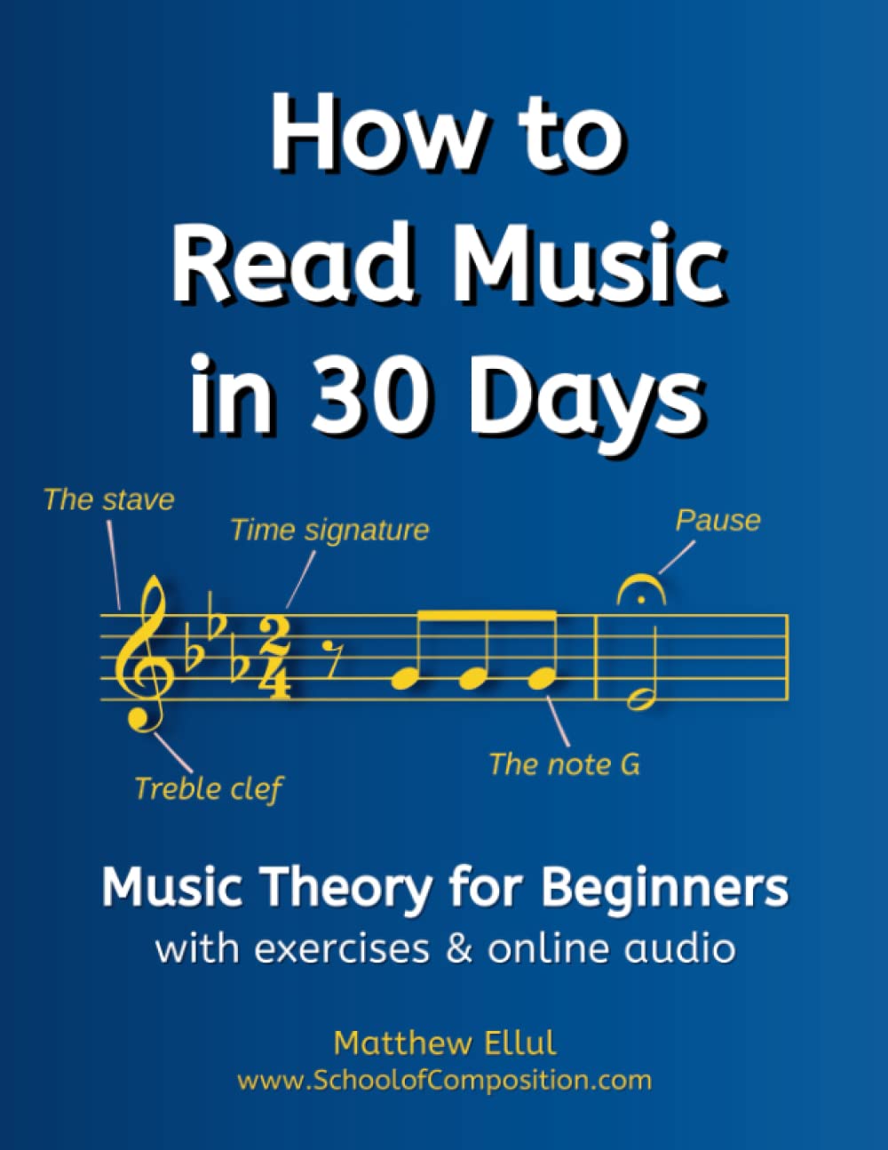 How to Read Music in 30 Days: Music Theory for Beginners - with exercises & online audio (Practical Musical Theory, Band 1) Sheet Music