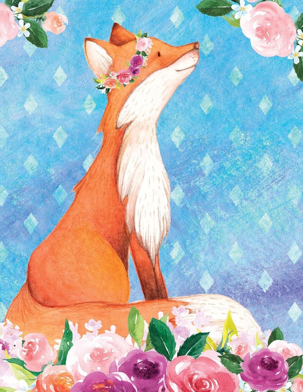 My Big Fat Bullet Journal For Animal Lovers Red Fox In Flowers: Jumbo Sized Graph Design Bullet Notebook Journal - 300 Plus Numbered Pages With 300 ... 8.5 X 11 Size (Jumbo Graph Journal, Band 80) Books