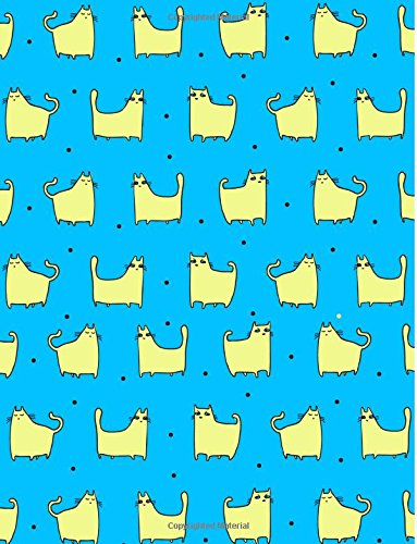 My Big Fat Bullet Journal For Cat Lovers Funny Cat Pattern In Blue: Jumbo Sized Graph Design Bullet Notebook Journal - 300 Plus Numbered Pages With ... 8.5 X 11 Size (Jumbo Graph Journal, Band 98) Books