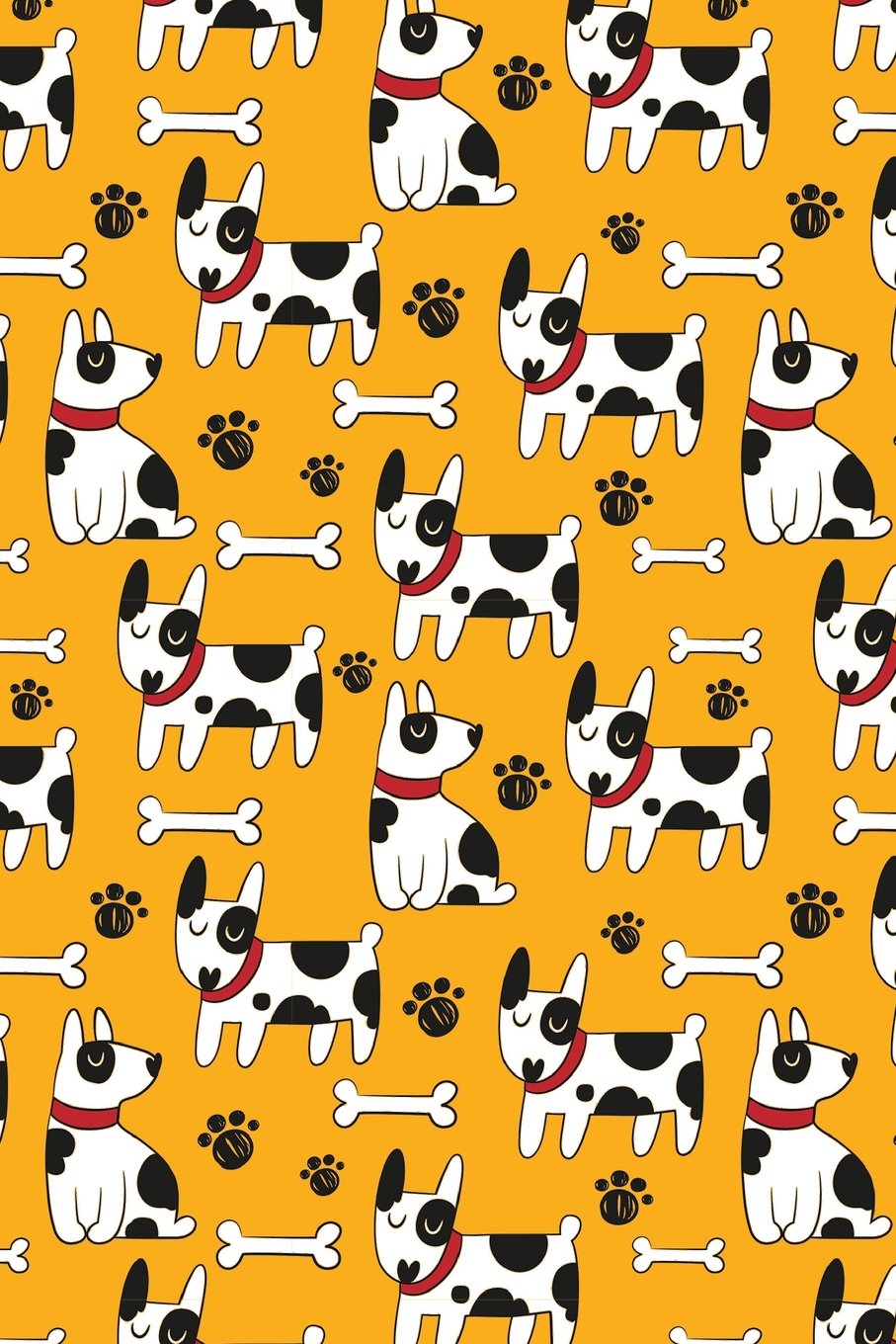 Journal Notebook Dogs and Bones Pattern On Orange: 110 Page Lined and Numbered Journal With Index Pages In Portable 6 x 9 Size, Perfect For Writing, ... Doodling (My Favorite Lined Journal, Band 4) Self-help