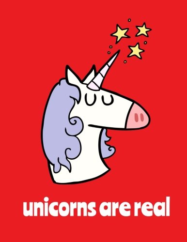 Unicorns Are Real / Bullet Journal: Unicorn Dot Grid Notebook, 100 Pages, Jubilant Red (Large, 8.5" x 11") (Creative Notebooks) Media & Communication
