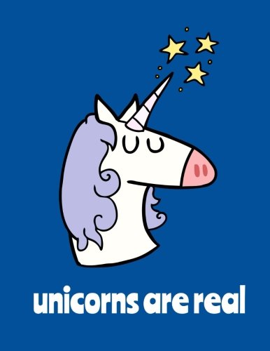 Unicorns Are Real / Bullet Journal: Unicorn Dot Grid Notebook, 100 Pages, Royal Blue (Large, 8.5" x 11") (Creative Notebooks) Media & Communication