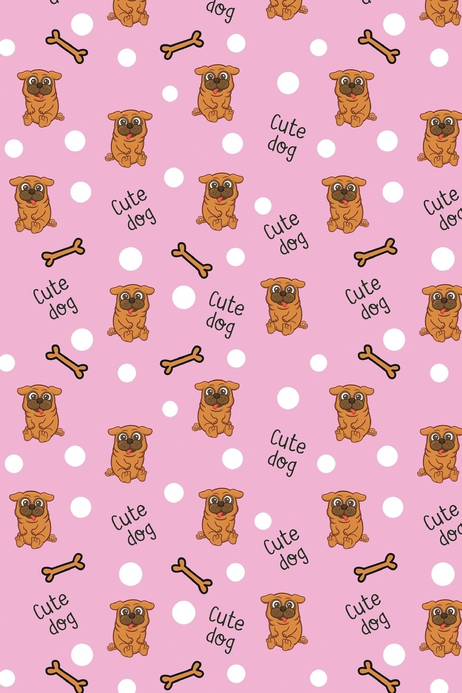 Bullet Journal Notebook Pug Dogs Bones and Polka Dots - Pink: 112 Page Numbered Graph Style Grid Bullet Journal With Index Pages and Key Pages In ... x 9 Size (My Favorite Graph Journal, Band 33) Self-help