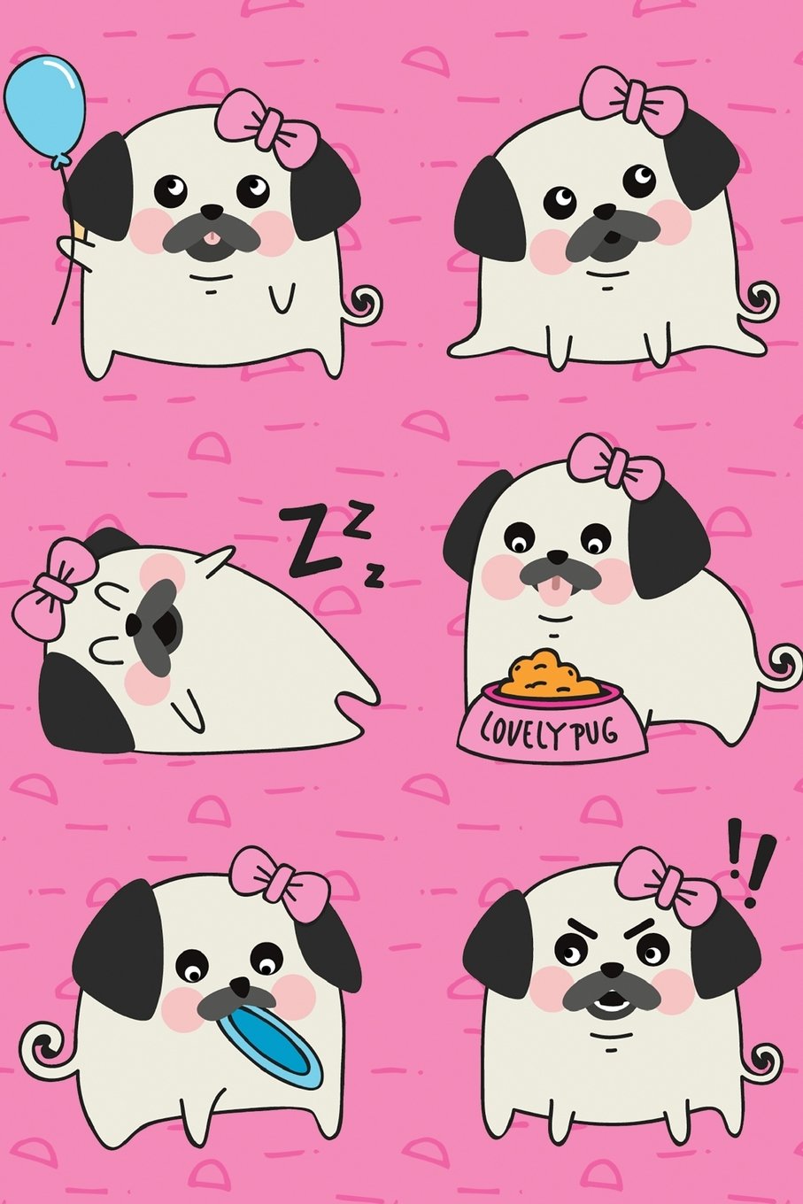 Bullet Journal Notebook For Dog Lovers Pug Life - Pink: 112 Page Numbered Graph Style Grid Bullet Journal With Index Pages and Key Pages In Portable 6 x 9 Size (My Favorite Graph Journal, Band 50) Self-help