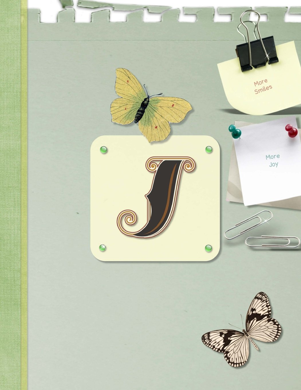 Monogrammed J Dot Grid Bullet Journal: 8.5" x 11" Soft Matte Cover 150 pages (Letter J Monogram Bullet Diary) Self-help