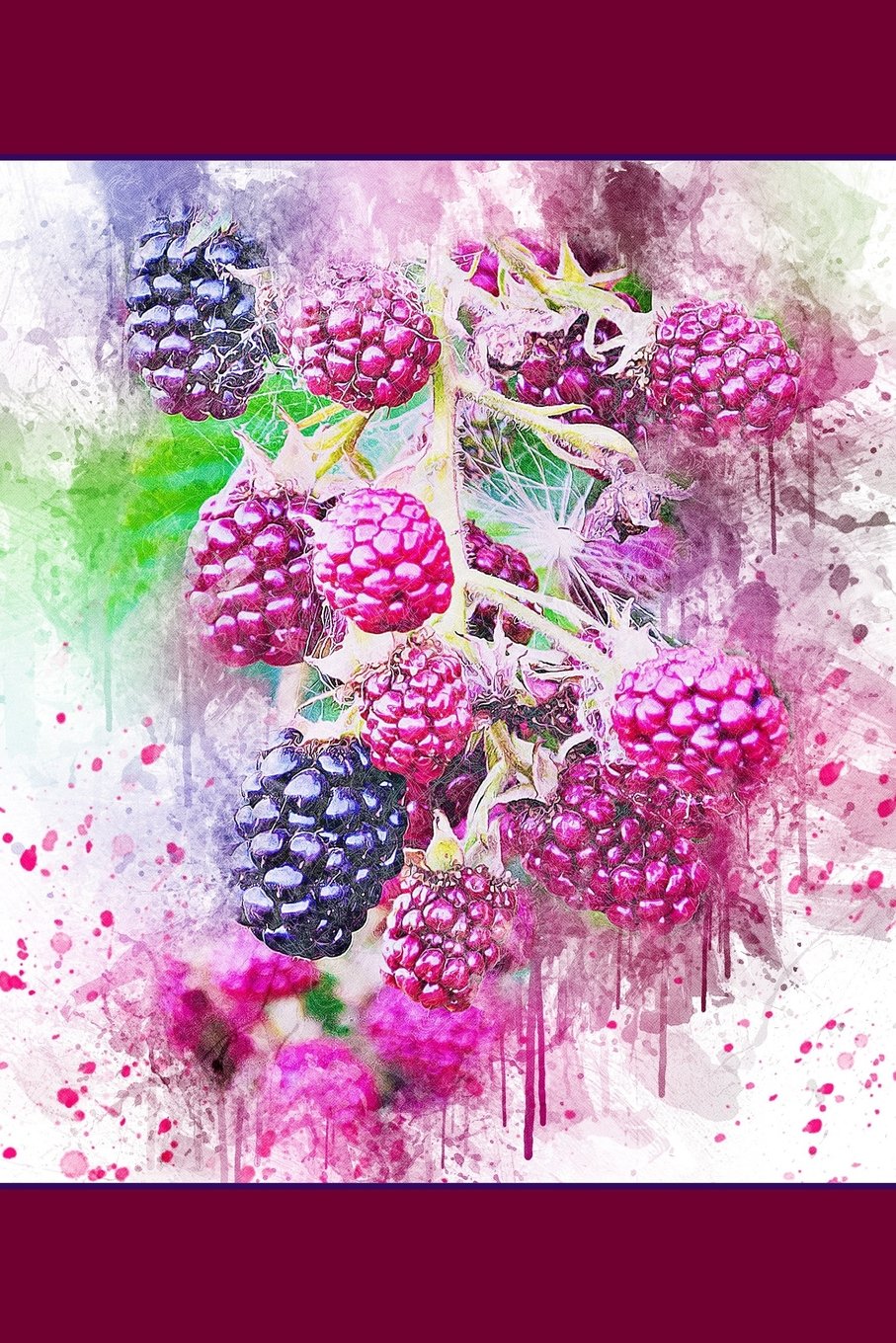 Black Raspberries - Lined Notebook with Margins: 101 Pages, Medium Ruled, 6 x 9 Journal, Soft Cover Garden & Plants