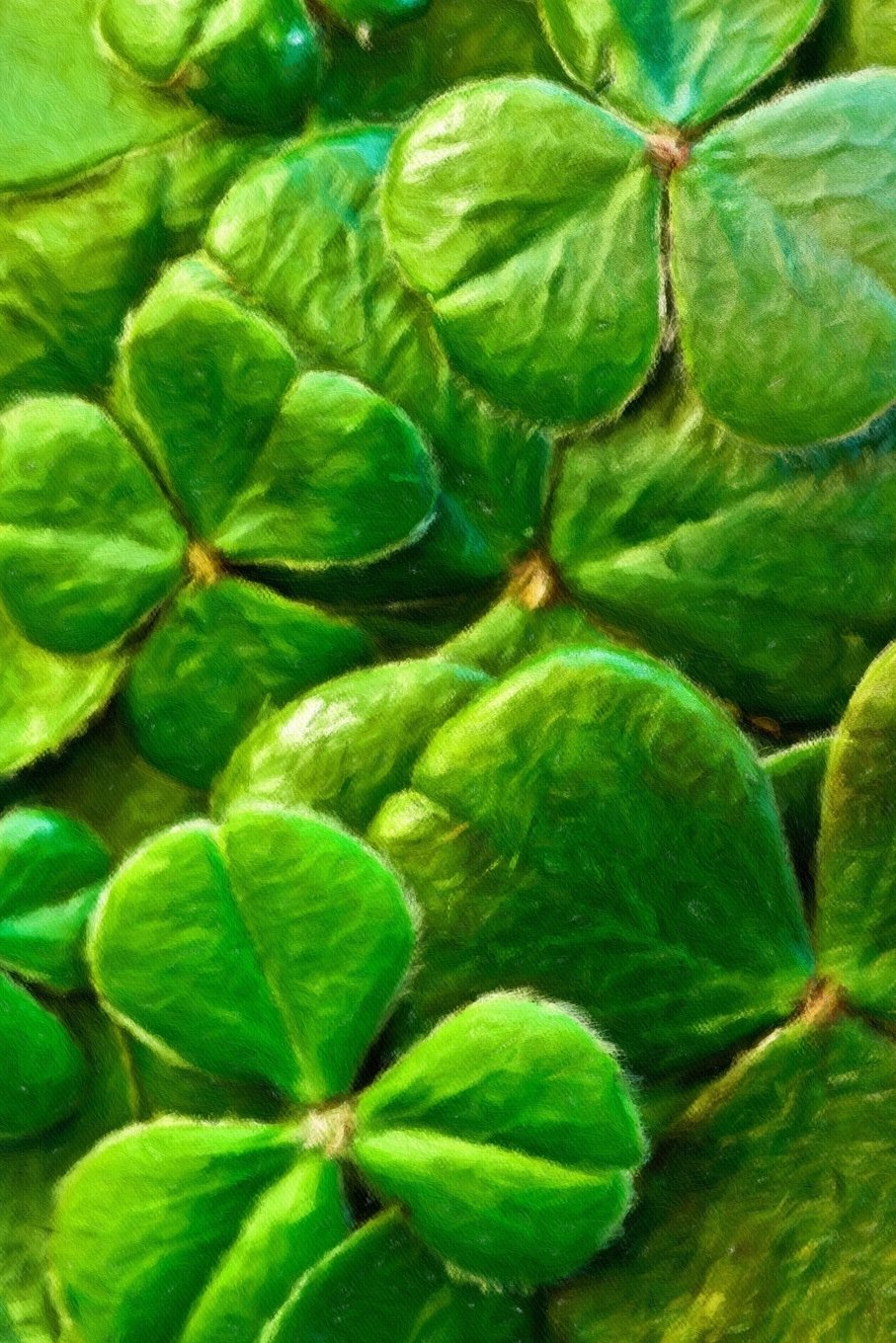 Green Shamrocks - Lined Notebook with Margins: 101 Pages, Medium Ruled, 6 x 9 Journal, Soft Cover Travel