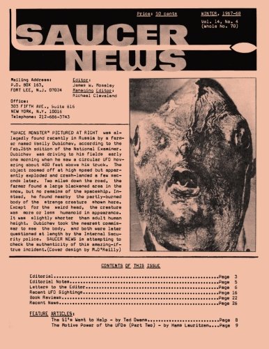 Saucer News Vol. 14, Number 4, Winter 1967-1968 (Whole Number 70) Religion & Esotericism