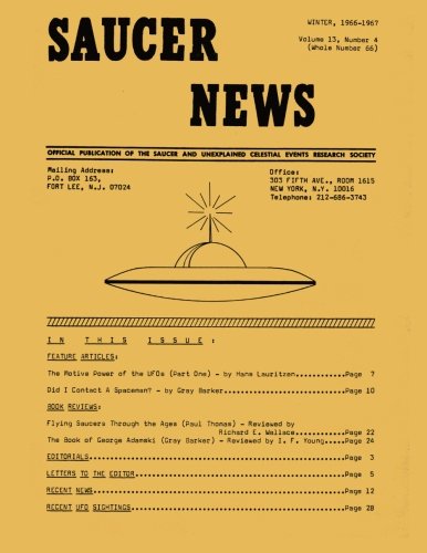 Saucer News Vol. 13, Number 4, Winter 1966-1967 (Whole Number 66) Religion & Esotericism