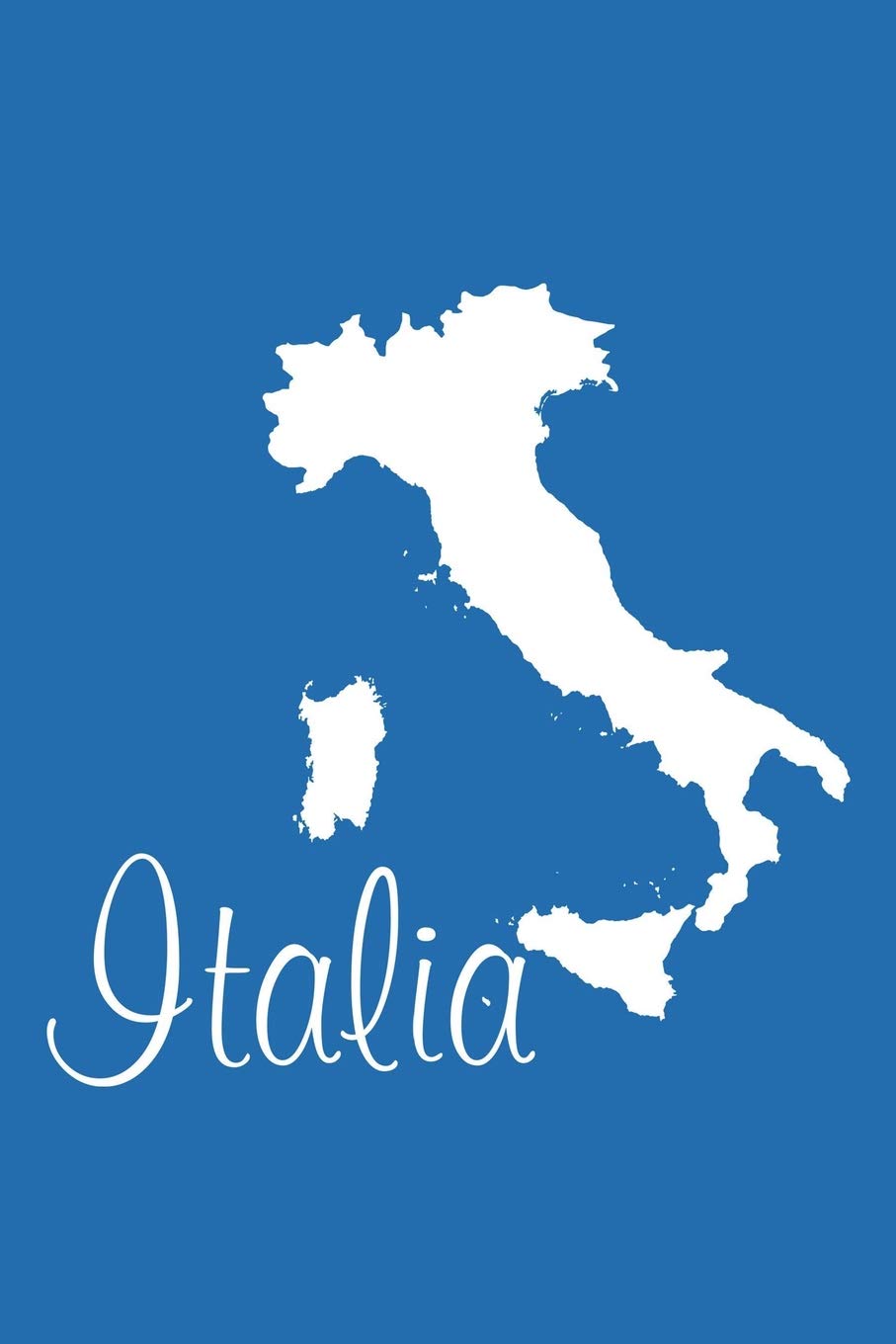 Italia - Cobalt Blue Lined Notebook with Margins (Italy): 101 Pages, Medium Ruled, 6 x 9 Journal, Soft Cover Lifestyle