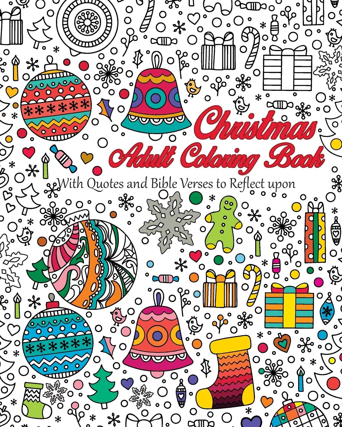 Christmas Adult Coloring Book: With quotes and Bible verses to reflect upon Religion & Esotericism