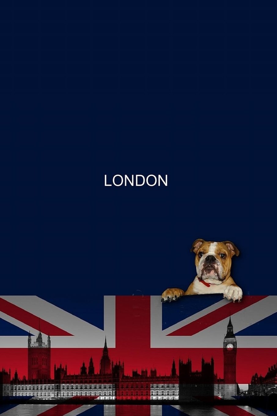 London: Union Jack Dog Lined Notebook, JAXSONthebulldog. For School, the Office, or Home! (6 x 9", 105 pages) Business, Finance & Career