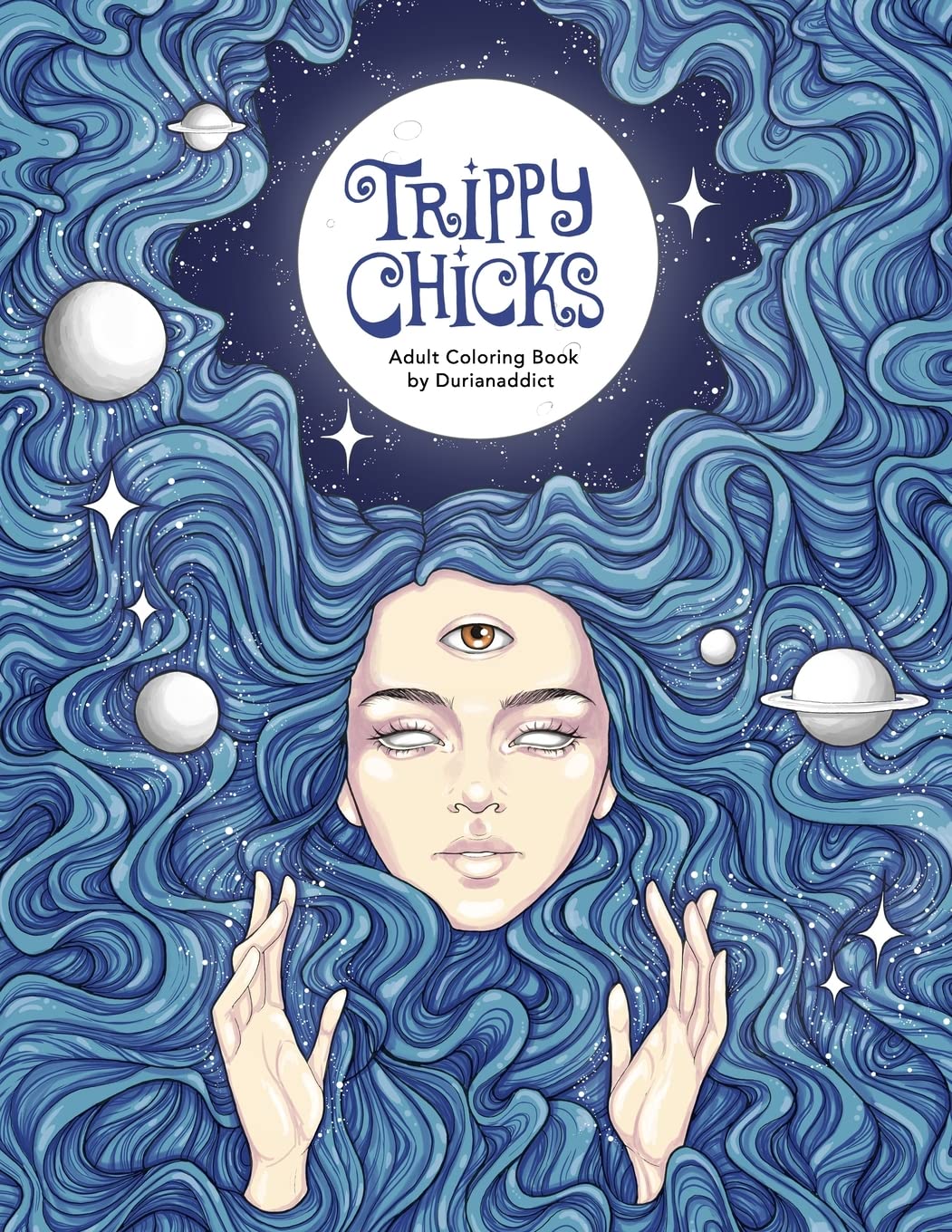 Trippy Chicks Adult Coloring Book book