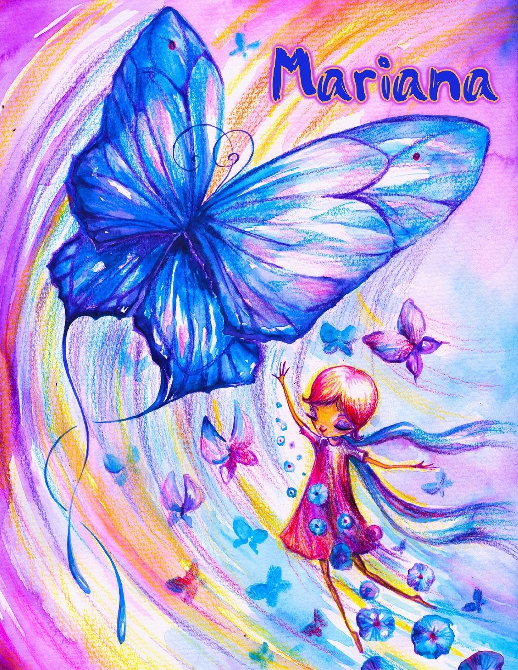 Mariana: Personalized Book with Name, Journal, Notebook, Diary, 105 Lined Pages, 8 1/2" x 11" Novels & Short Stories