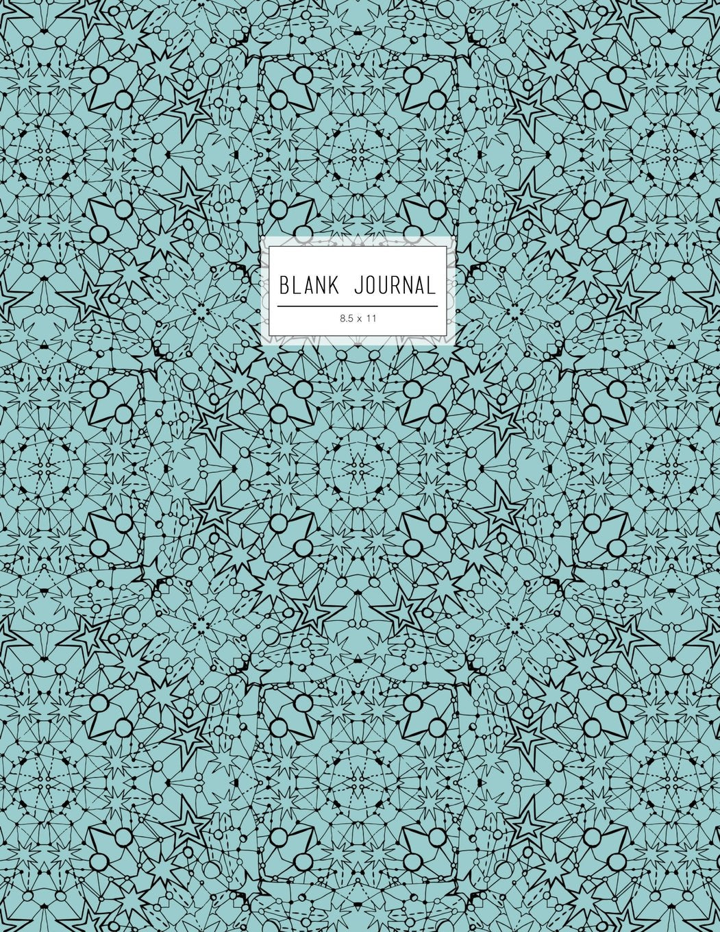 Blank Journal (Diary, Notebook): 8.5 x 11, Celestial Softcover, Airy Blue Sketchbook (Unruled Journal) Books