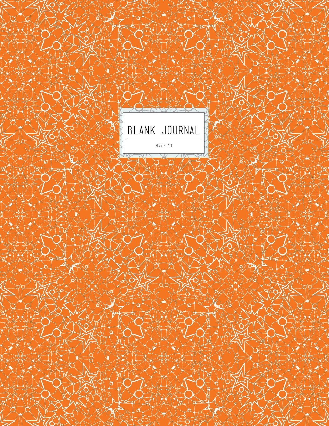 Blank Journal (Diary, Notebook): 8.5 x 11, Celestial Softcover, Orange Sketchbook (Unruled Journal) Books