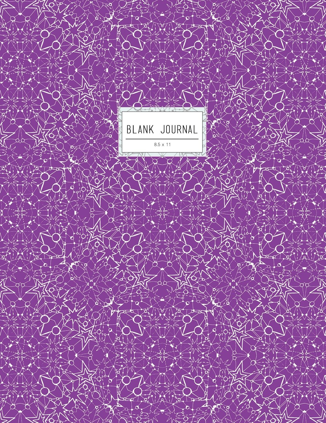 Blank Journal (Diary, Notebook): 8.5 x 11, Celestial Softcover, Purple Sketchbook (Unruled Journal) Books