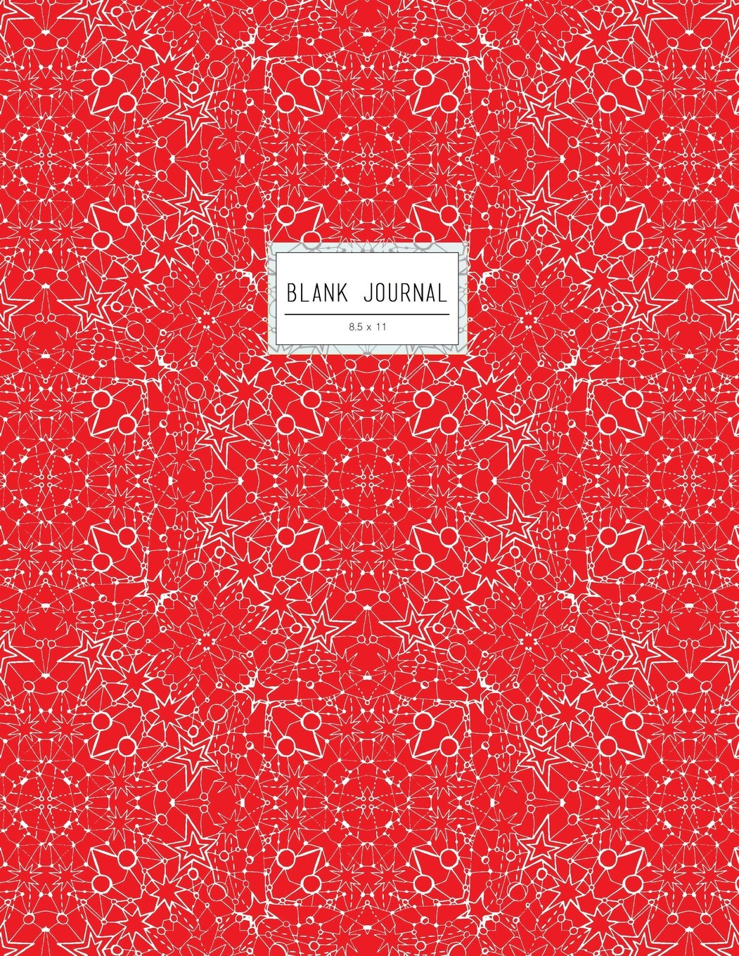 Blank Journal (Diary, Notebook): 8.5 x 11, Celestial Softcover, Red Sketchbook (Unruled Journal) Books