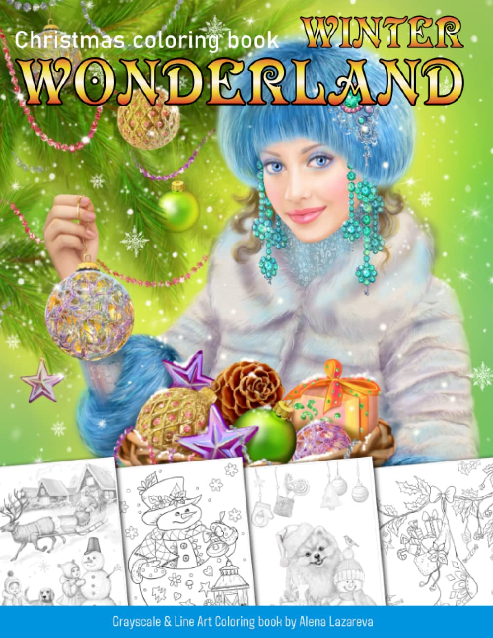 Winter Wonderland. Christmas coloring book for adults: Grayscale & Line art Coloring book (Christmas Coloring books, Band 3) Holiday Reading