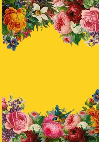 Yellow Vintage Floral Sketchbook: Sketchbook 500 Pages, Sketchbook 7 x 10 Film, Art & Culture
