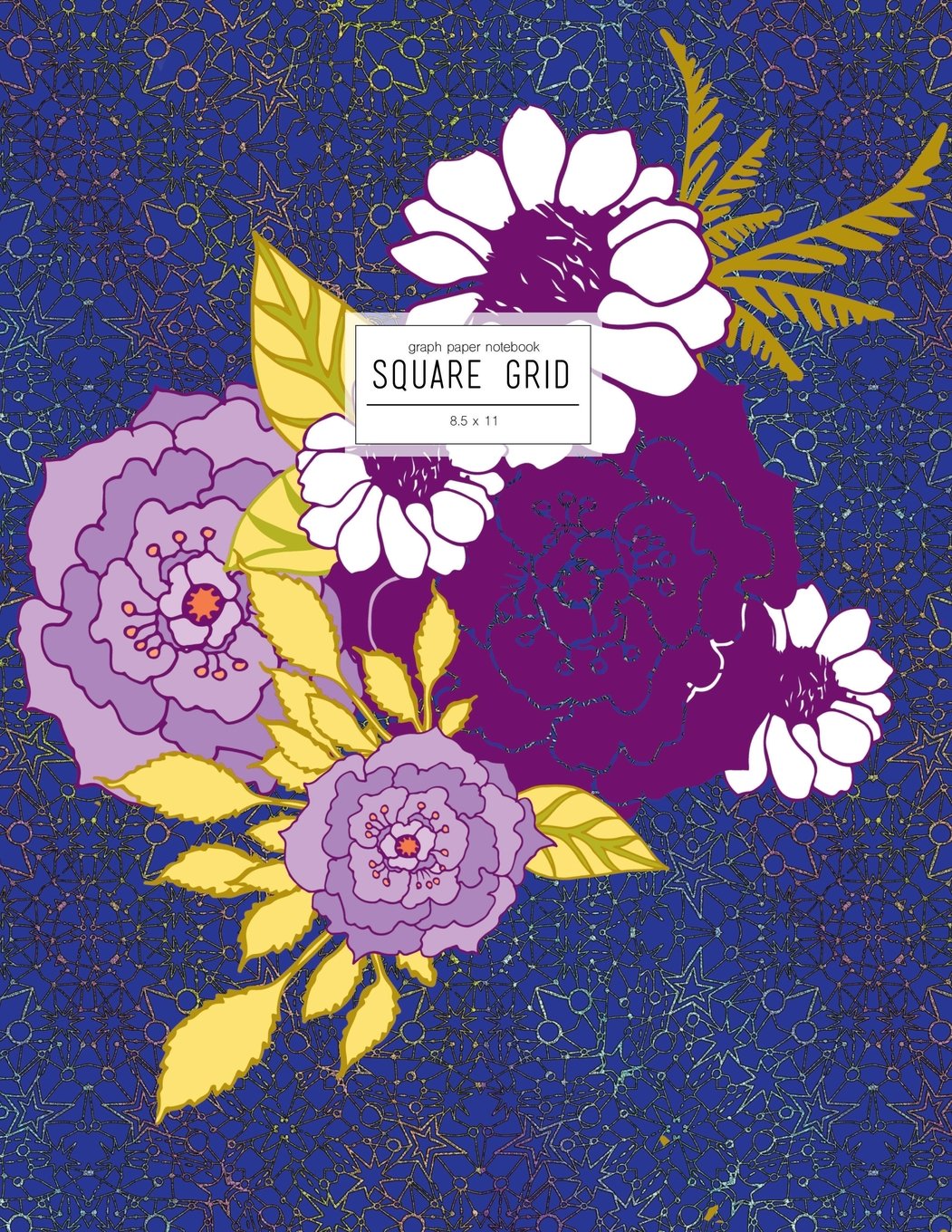 8.5 x 11 Graph Paper Notebook: Squared Journal, Square Grid Paper, Purple Floral Notebook (Quad Ruled Notebook) Books