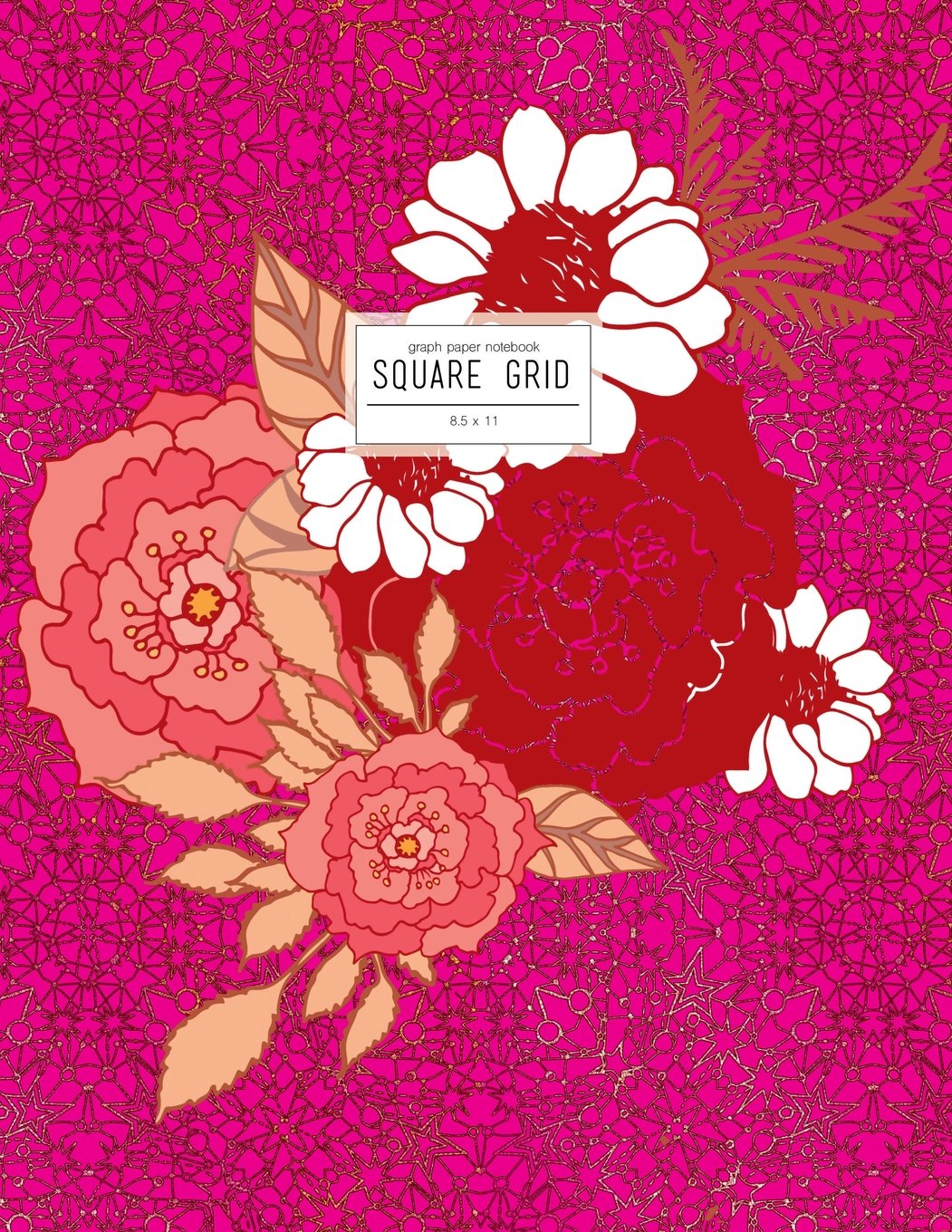 8.5 x 11 Graph Paper Notebook: Pink Squared Journal, Square Grid Paper, Floral Notebook (Quad Ruled Notebook) Books