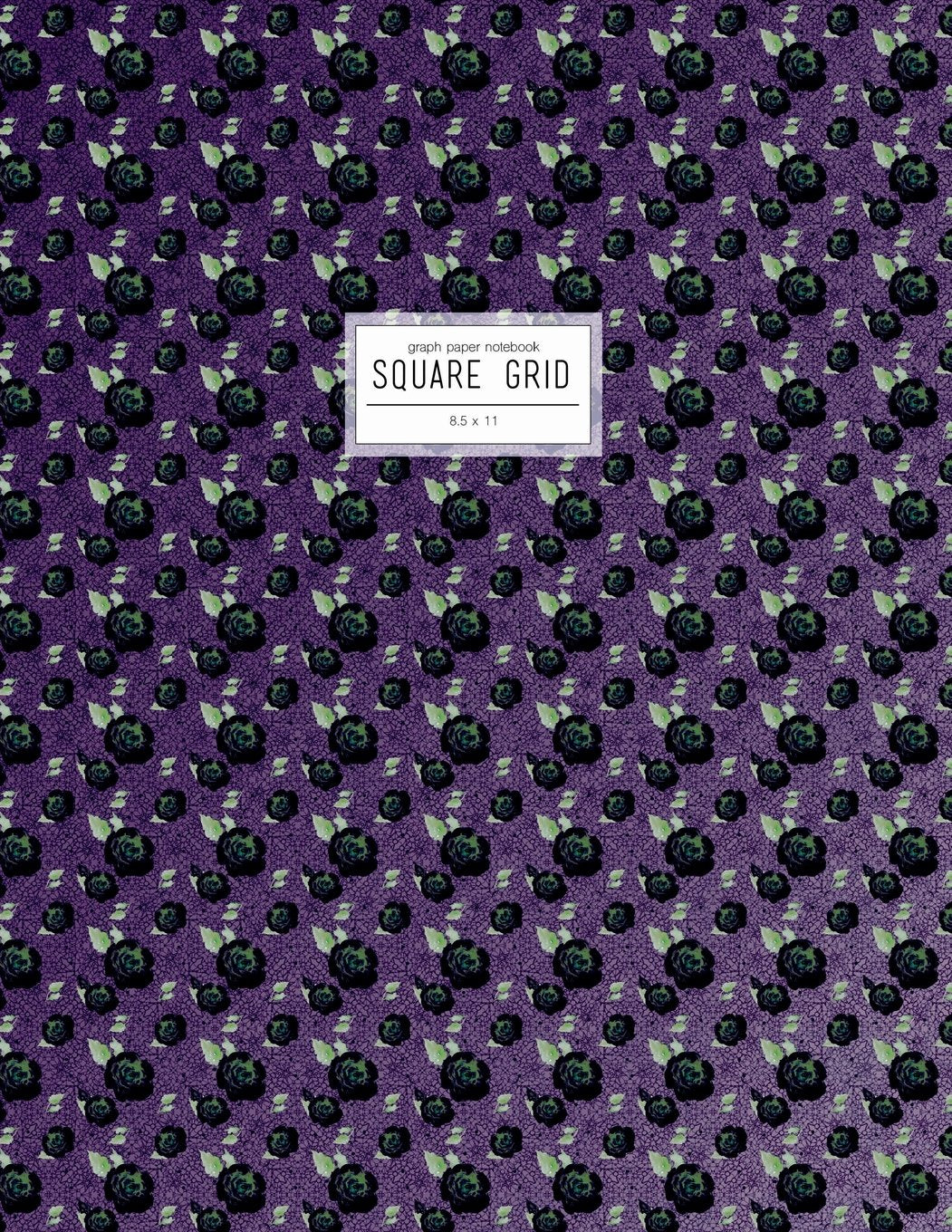 8.5 x 11 Graph Paper Notebook: Squared Journal, Square Grid Paper, Black And Purple Floral Notebook (Quad Ruled Notebook) Books