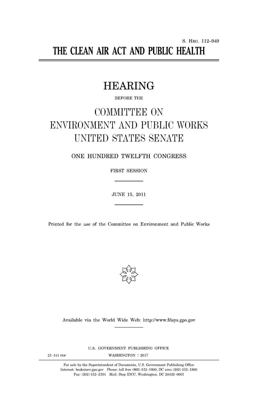 The Clean Air Act and public health Law