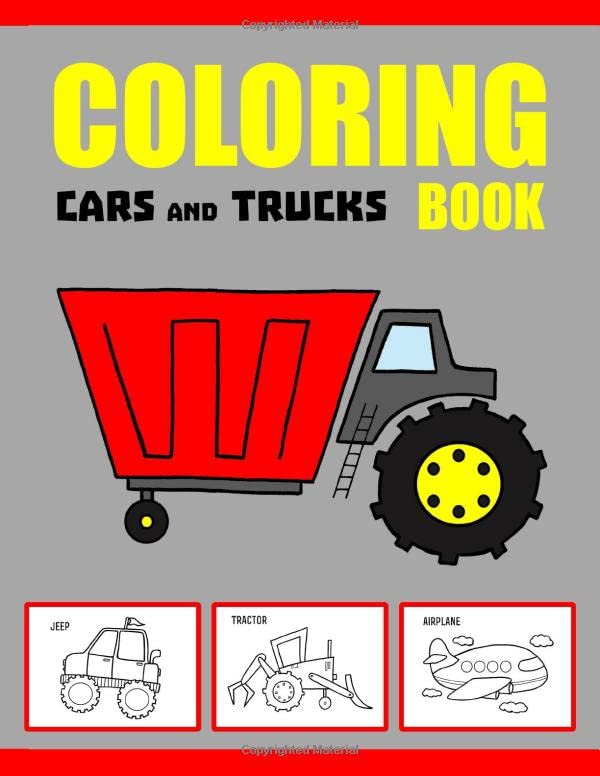 CARS and TRUCKS Coloring book: Cars coloring book for kids, toddlers and preschoolers (Boys and Girls ages 2-4, 4-8) (Cars coloring books, Band 1) Parents & Children