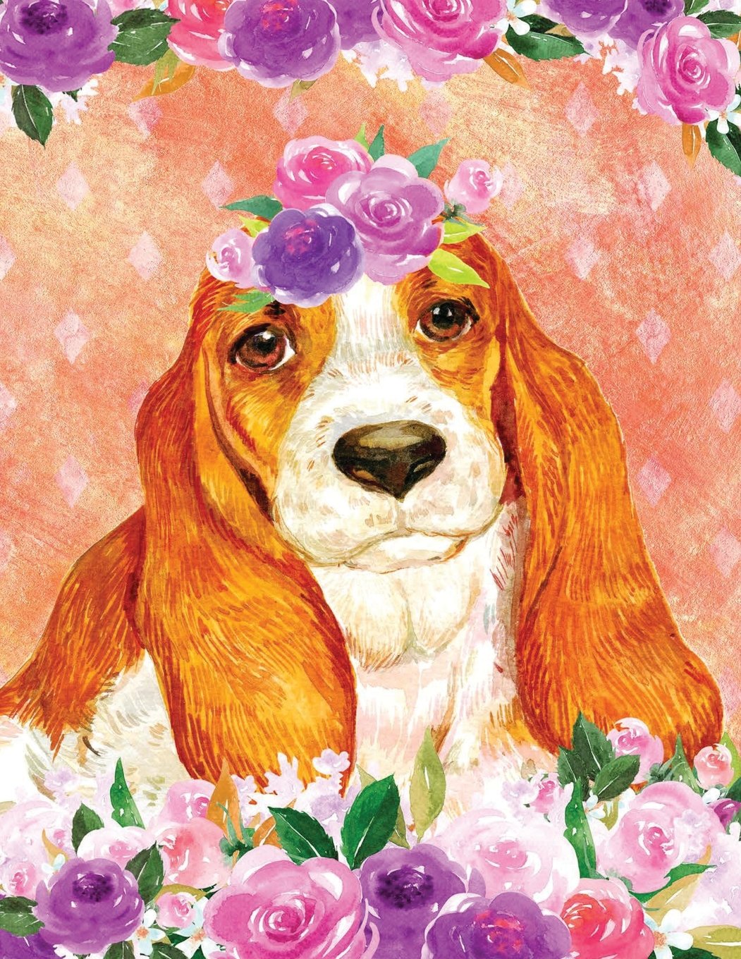 My Big Fat Journal Notebook For Dog Lovers Basset Hound In Flowers: Jumbo Sized Ruled Notebook Journal - 300 Plus Lined and Numbered Pages With Index ... 11 Size.Maz (Jumbo Lined Journal 2, Band 96) Self-help