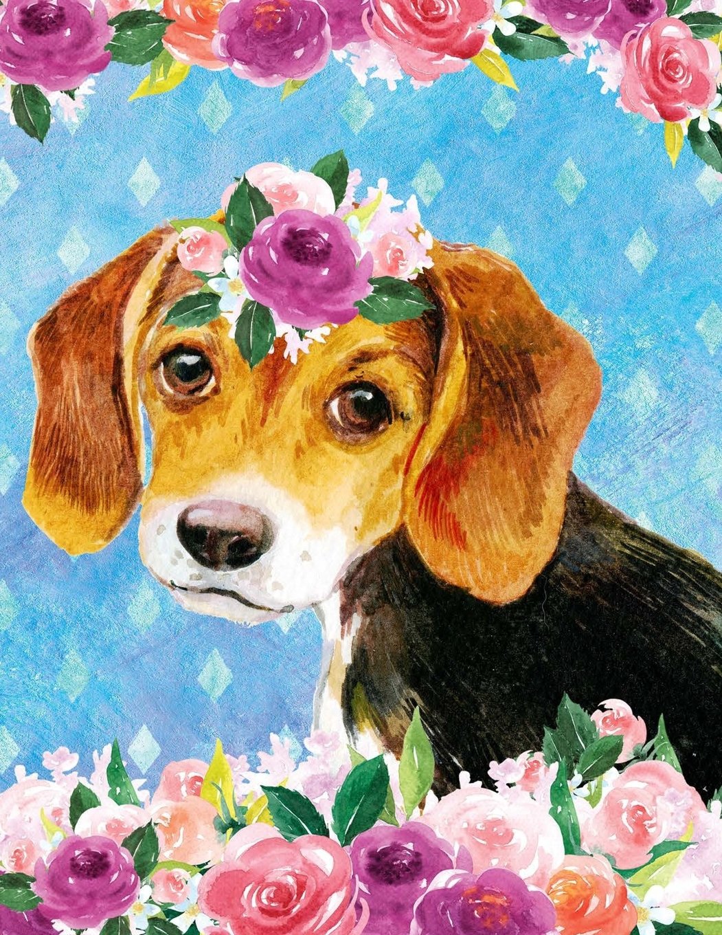 My Big Fat Bullet Journal For Dog Lovers Beagle Puppy In Flowers: Jumbo Sized Graph Design Bullet Notebook Journal - 300 Plus Numbered Pages With 300 ... (Jumbo Graph Journal Series 3, Band 4) Books
