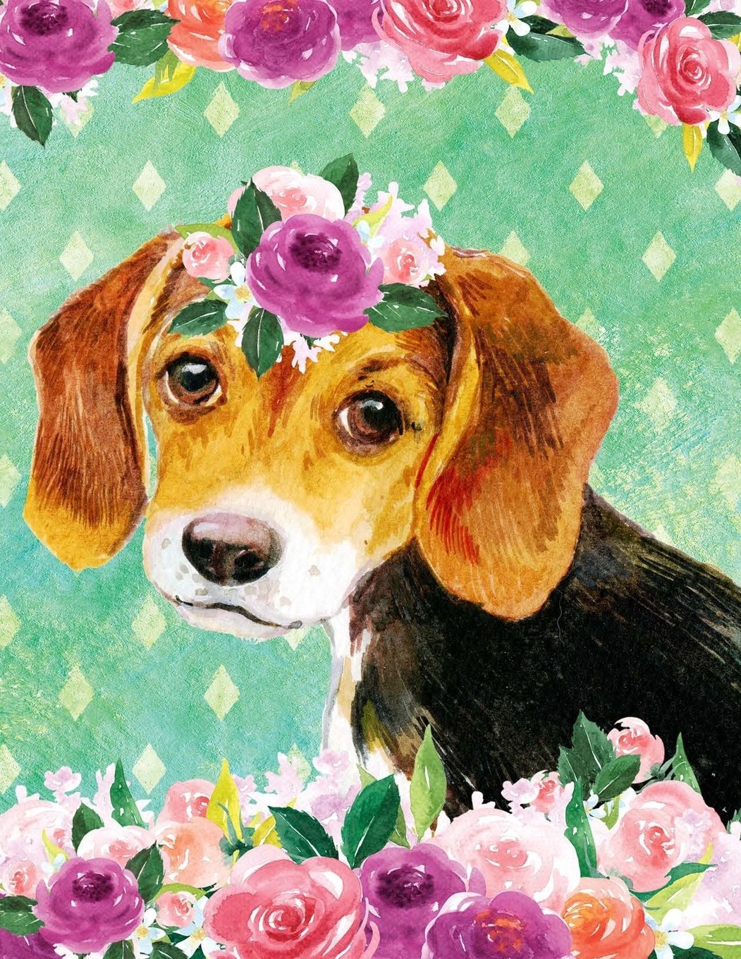 My Big Fat Journal Notebook For Dog Lovers Beagle Puppy In Flowers: Jumbo Sized Ruled Notebook Journal - 300 Plus Lined and Numbered Pages With Index ... Size. (Jumbo Lined Journal Series 3, Band 2) Self-help