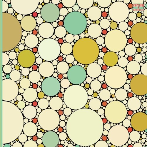 Write Here Journals: Abstract Custom Journals Cute Notebooks Lined Paper Notebook 150 Pages 8.25"x8.25" Matte Cover Finish White Circle Abstract Self-help