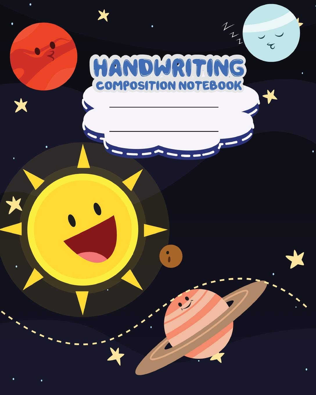 Handwriting composition notebook: Children Solar system, Kids composition book journal for kindergarten first, 2nd, and 3rd grade Books