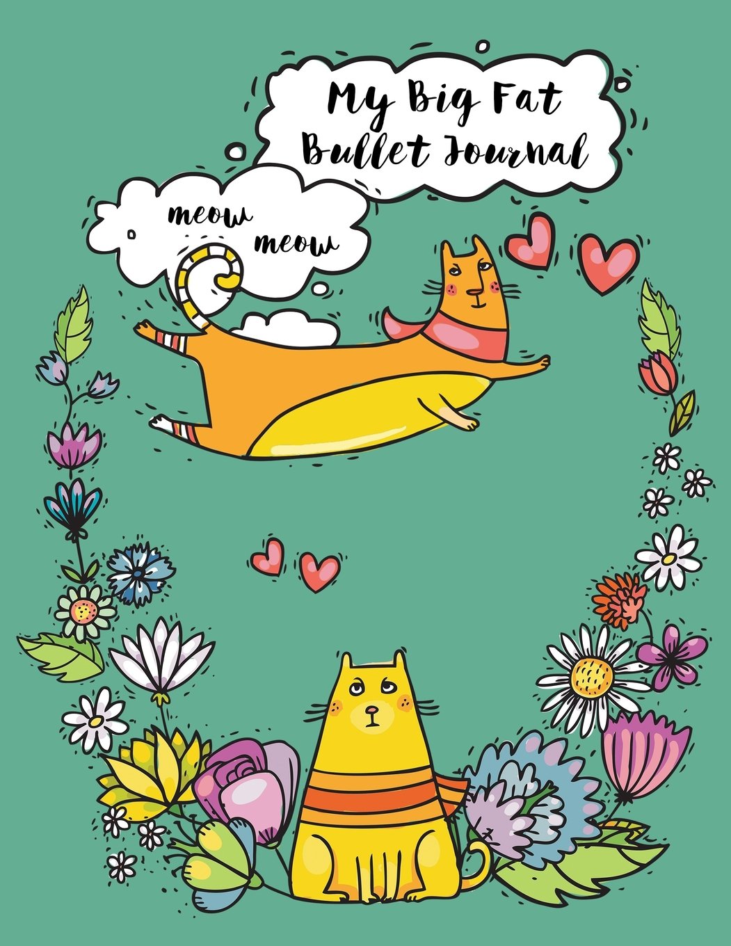 My Big Fat Bullet Journal For Cat Lovers Funny Flying Cartoon Cat 2: Jumbo Sized Dot Style Bullet Journal Notebook - 300 Plus Numbered Pages With 300 ... (Jumbo Dot Journal Series 3, Band 37) Books