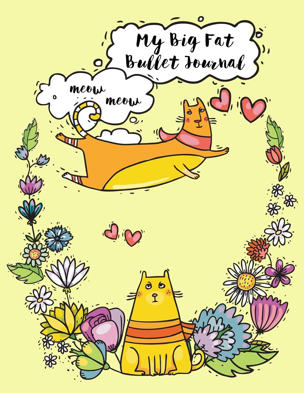 My Big Fat Bullet Journal For Cat Lovers Funny Flying Cartoon Cat 6: Jumbo Sized Dot Style Bullet Journal Notebook - 300 Plus Numbered Pages With 300 ... (Jumbo Dot Journal Series 3, Band 41) Books