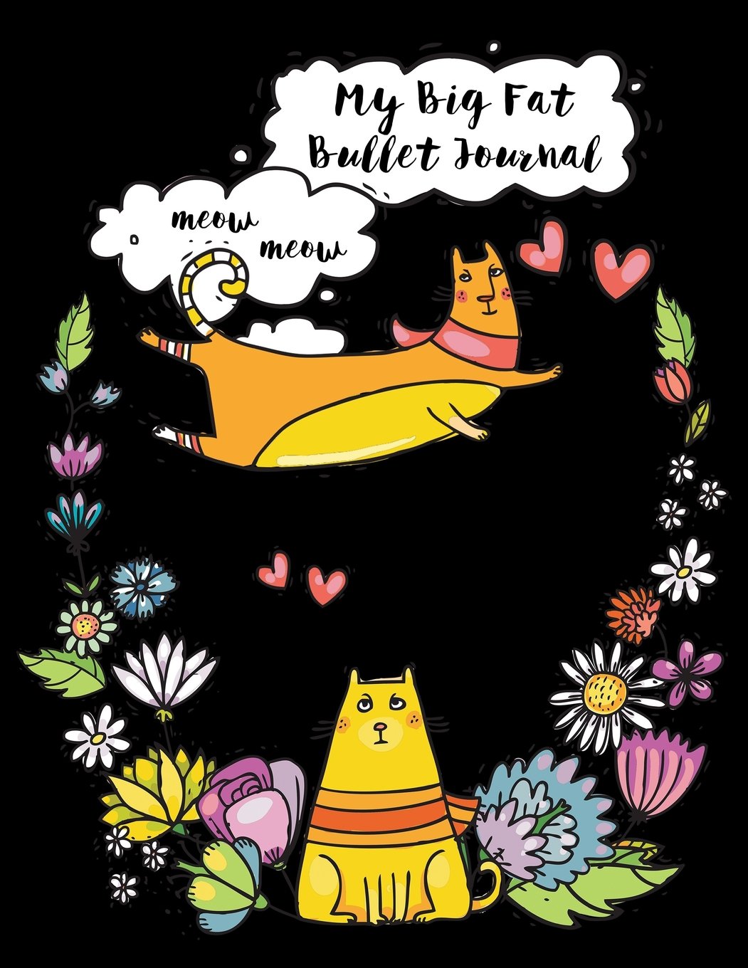 My Big Fat Bullet Journal For Cat Lovers Funny Flying Cartoon Cat 12: Jumbo Sized Dot Style Bullet Journal Notebook - 300 Plus Numbered Pages With 300 ... (Jumbo Dot Journal Series 3, Band 47) Books